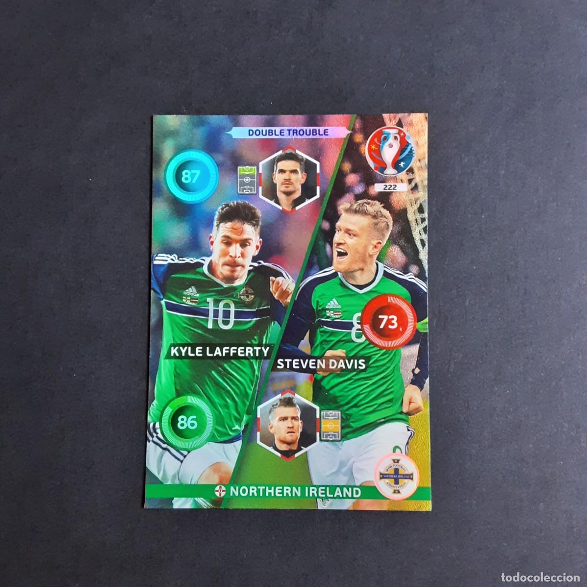 Football Stickers: CARD FUTBOL ADRENALYN UEFA 2016 FRANCIA PANINI 222.LAFFERTY/DAVIS-DOUBLE TROUBLE-IRLANDA DEL NORTE