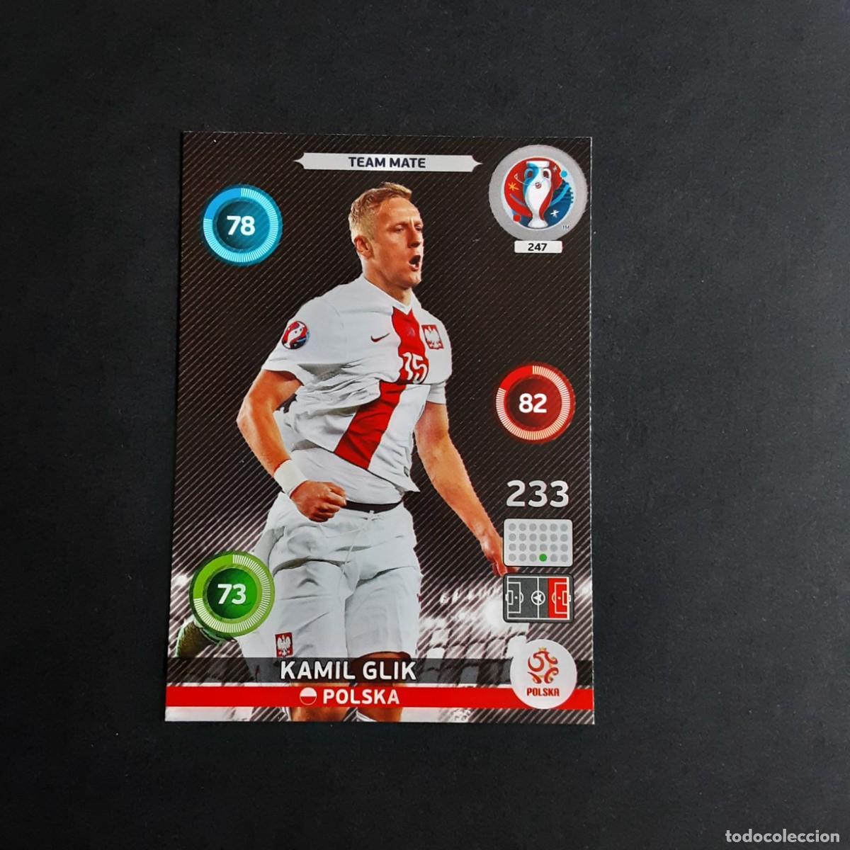 Cromos de f&uacute;tbol: CARD FUTBOL ADRENALYN UEFA 2016 FRANCIA PANINI 247.GLIK-TEAM MATE-POLONIA