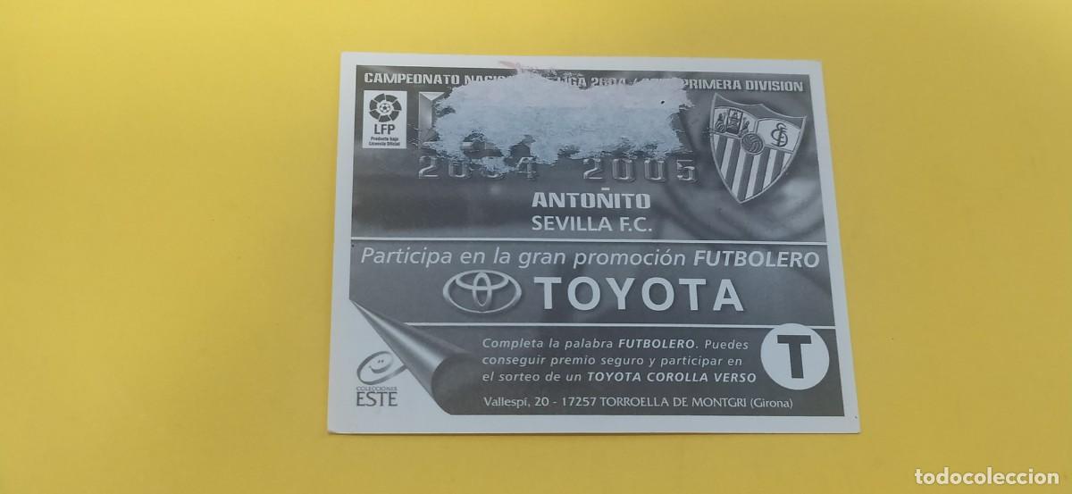 Cromos de f&uacute;tbol: ANTO&Ntilde;ITO SEVILLA ESTE 04 05 2004 2005 - Foto 2