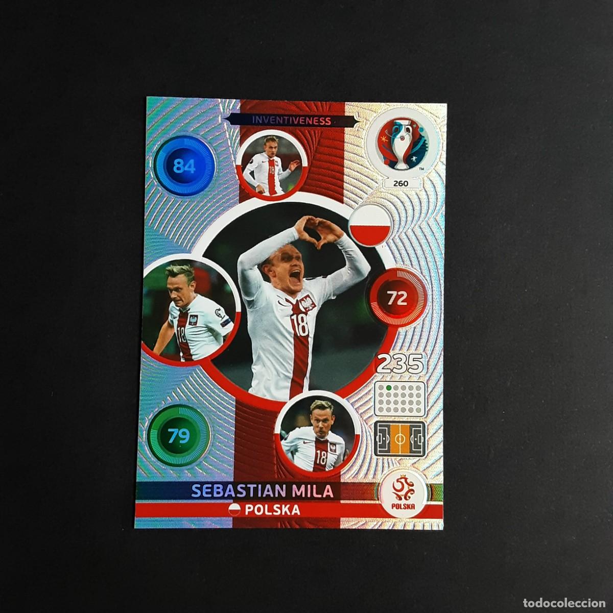 Cromos de f&uacute;tbol: CARD FUTBOL ADRENALYN UEFA 2016 FRANCIA PANINI 260.MILA-INVENTIVENESS-POLONIA