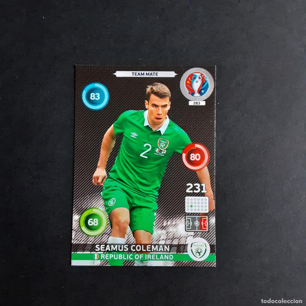Football Stickers: CARD FUTBOL ADRENALYN UEFA 2016 FRANCIA PANINI 283.COLEMAN-TEAM MATE-REPUBLICA DE IRLANDA