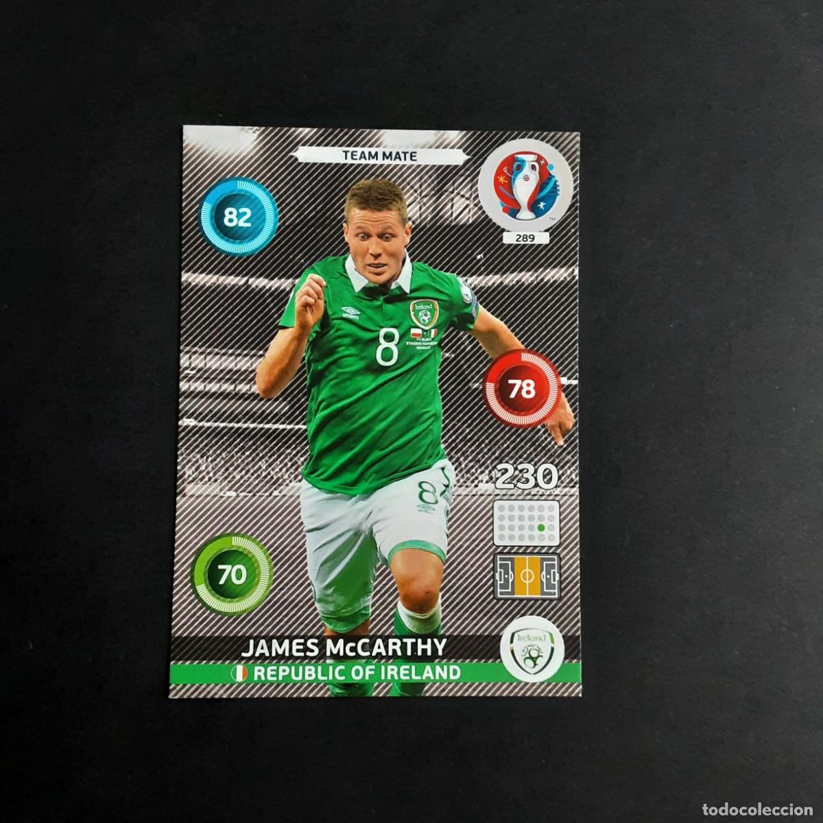 Football Stickers: CARD FUTBOL ADRENALYN UEFA 2016 FRANCIA PANINI 289.McCARTHY-TEAM MATE-REPUBLICA DE IRLANDA