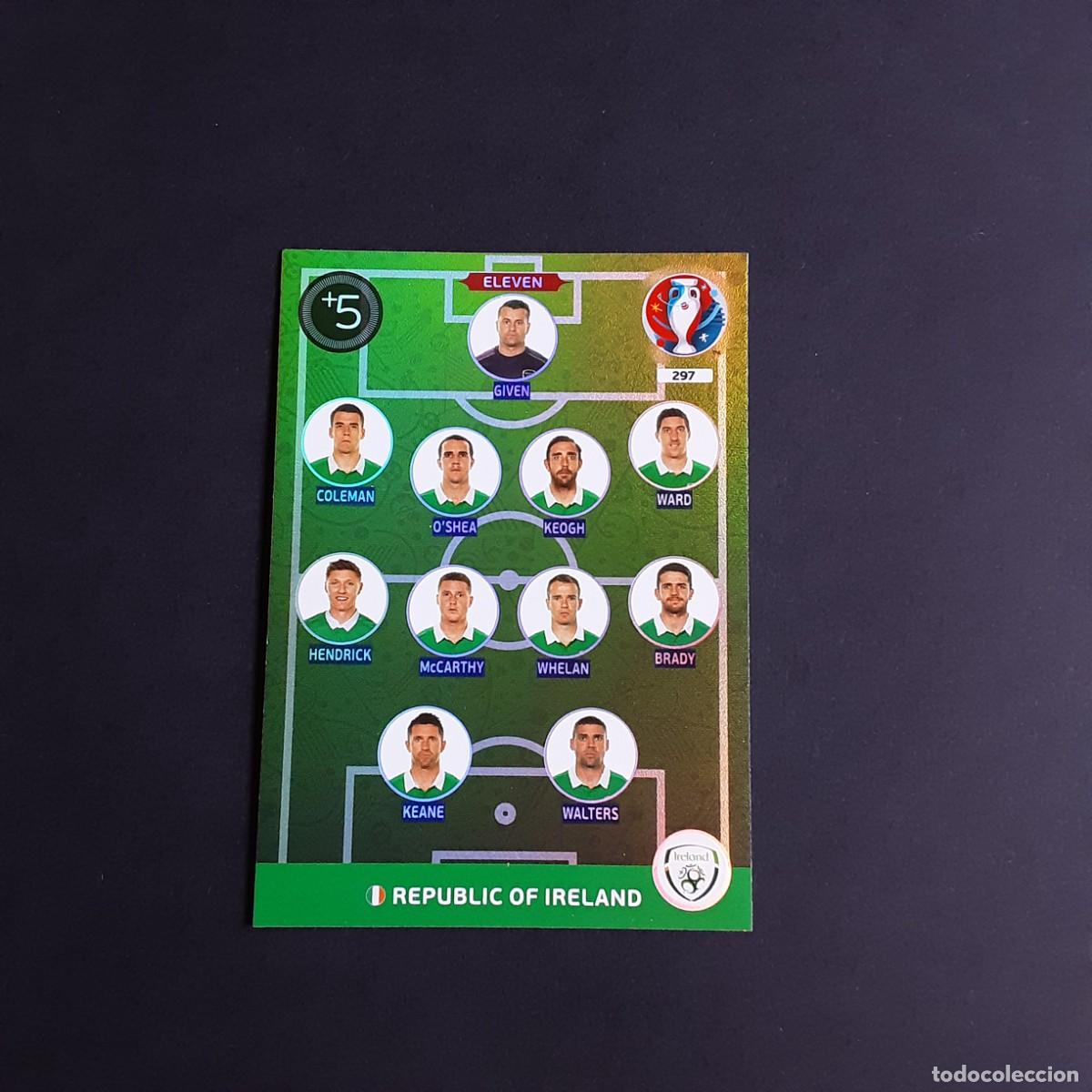 Football Stickers: CARD FUTBOL ADRENALYN UEFA 2016 FRANCIA PANINI 297.ELEVEN-REPUBLICA DE IRLANDA