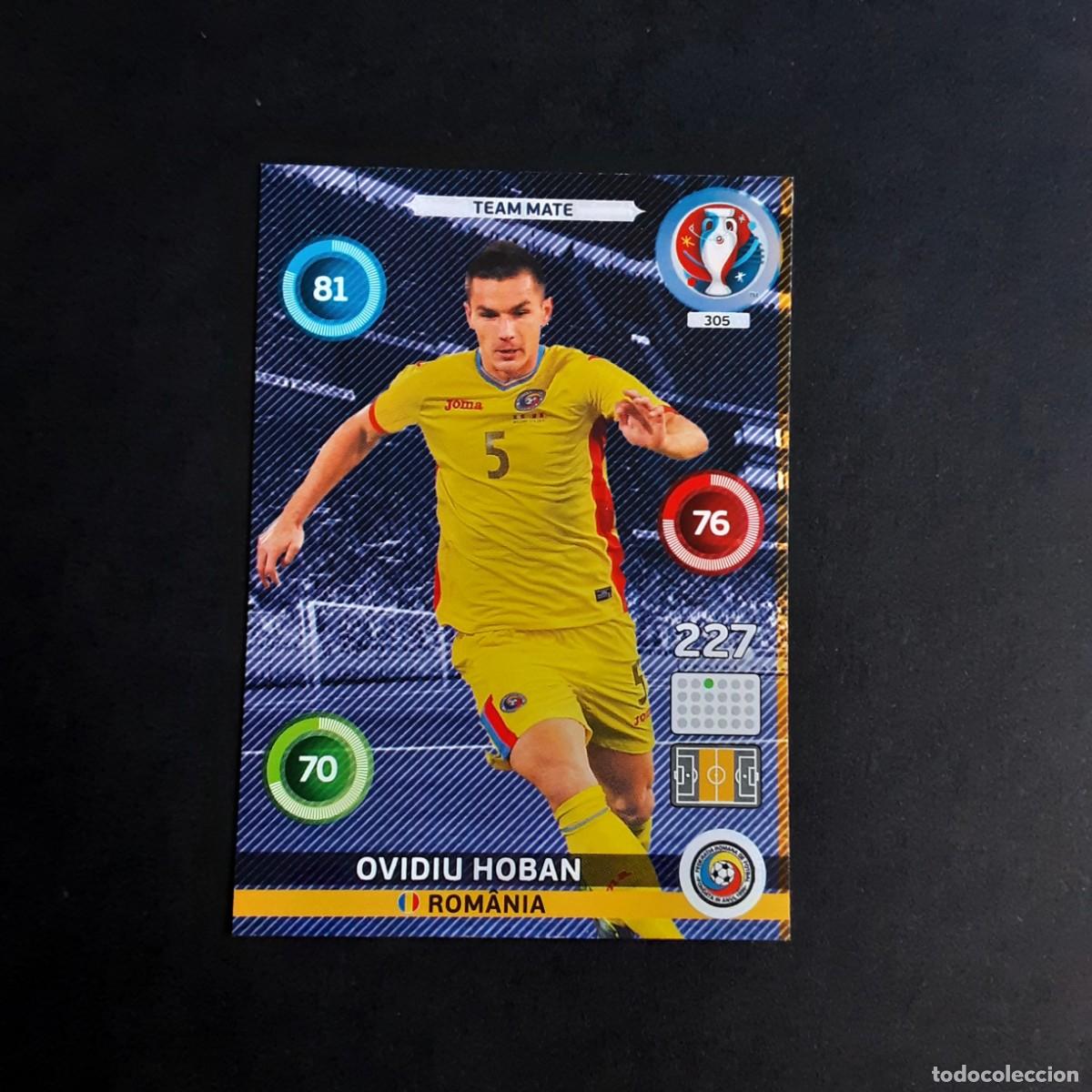 Football Stickers: CARD FUTBOL ADRENALYN UEFA 2016 FRANCIA PANINI 305.HOBAN-TEAM MATE-RUMANIA