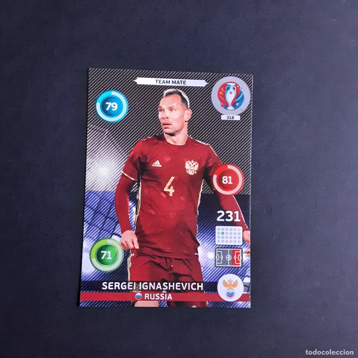 Cromos de f&uacute;tbol: CARD FUTBOL ADRENALYN UEFA 2016 FRANCIA PANINI 318.IGNASHEVICH-TEAM MATE-RUSIA