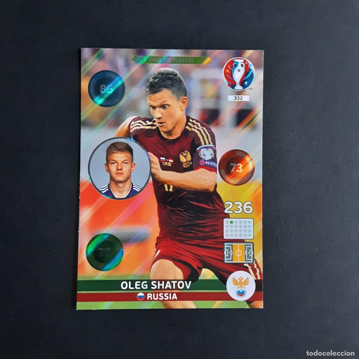 Cromos de f&uacute;tbol: CARD FUTBOL ADRENALYN UEFA 2016 FRANCIA PANINI 332.SHATOV-ONE TO WATCH-RUSIA