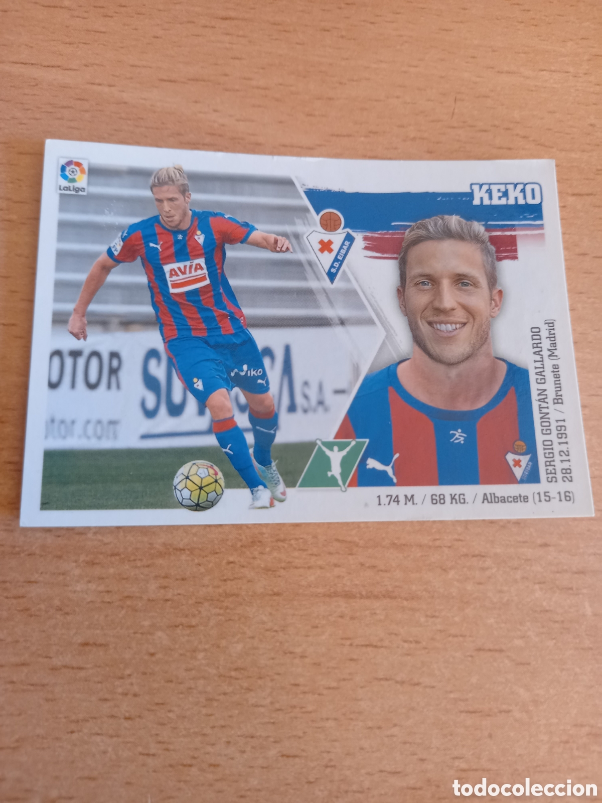 Cromos de f&uacute;tbol: Keko Eibar liga 2015 2016 15 16 ediciones este - Foto 1