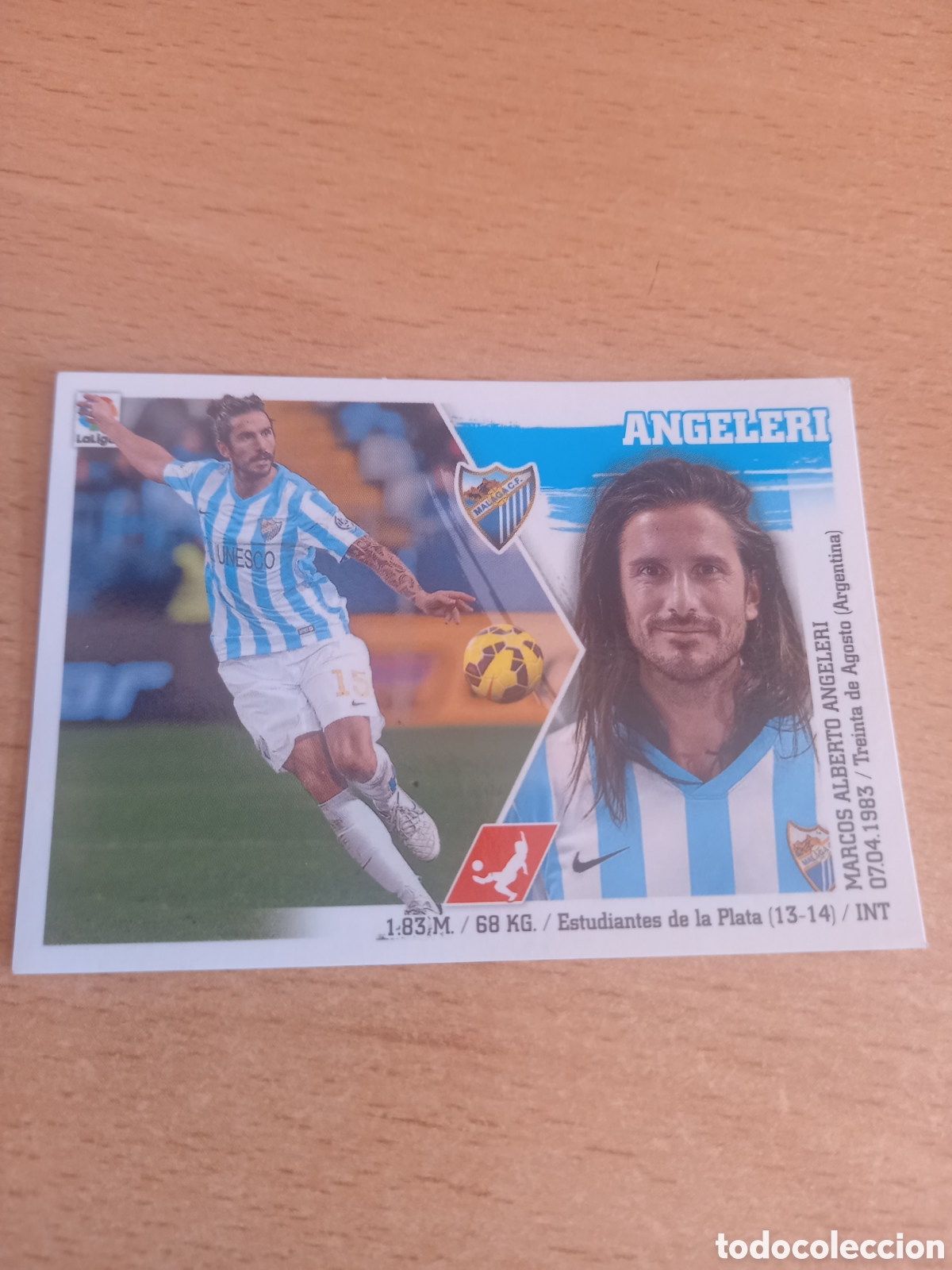 Fu&szlig;ball-Sticker: Angeleri M&aacute;laga liga 2015 2016 15 16 ediciones este
