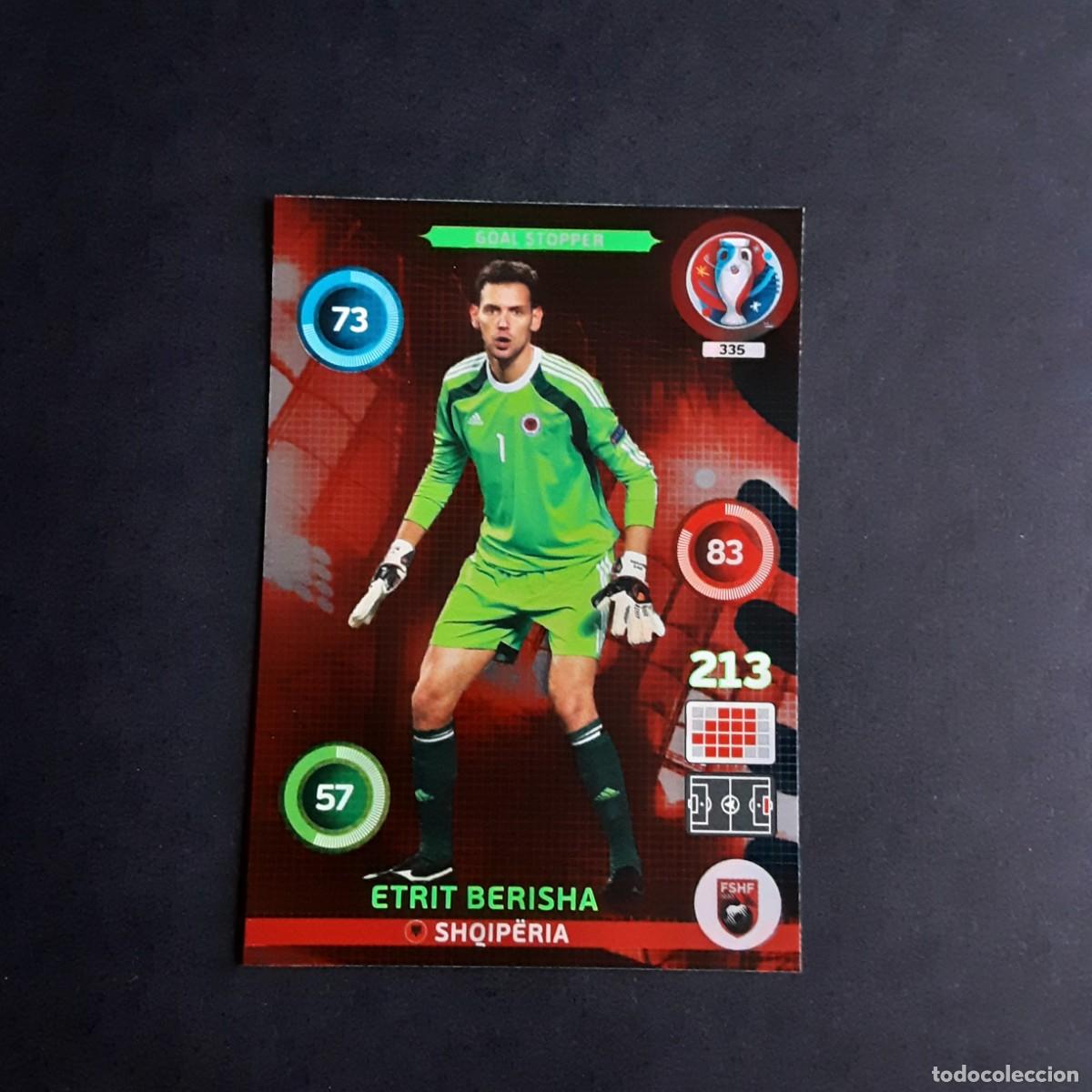 Football Stickers: CARD FUTBOL ADRENALYN UEFA 2016 FRANCIA PANINI 335.BERISHA-GOAL STOPPER-ALBANIA