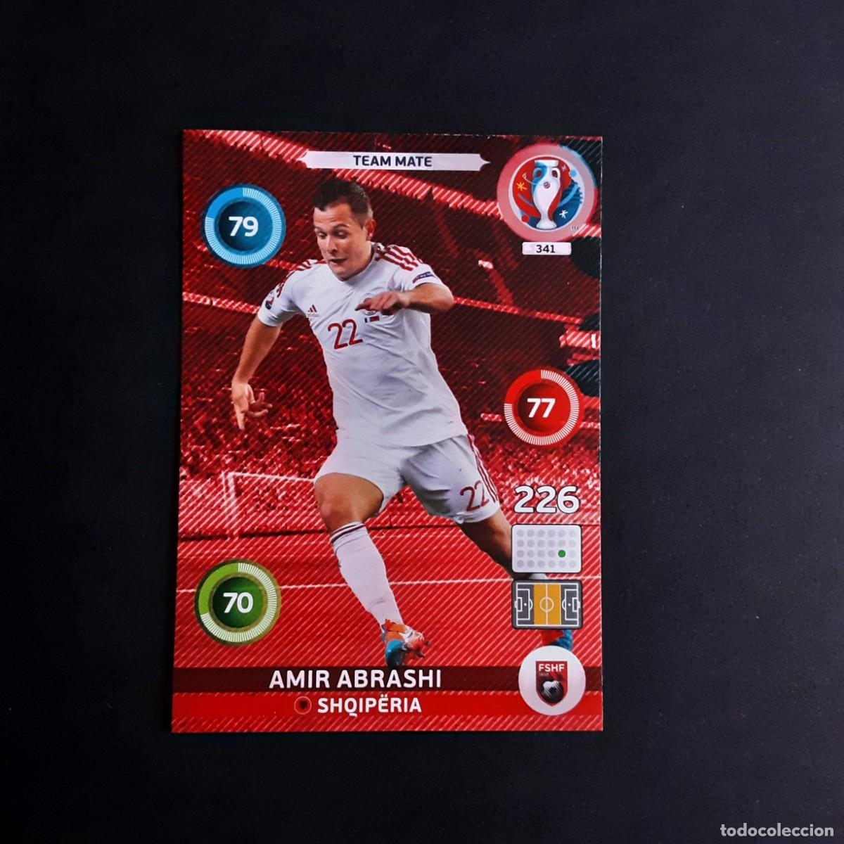 Football Stickers: CARD FUTBOL ADRENALYN UEFA 2016 FRANCIA PANINI 341.ABRASHI-TEAM MATE-ALBANIA