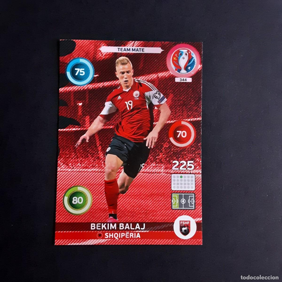 Cromos de f&uacute;tbol: CARD FUTBOL ADRENALYN UEFA 2016 FRANCIA PANINI 344.BALAJ-TEAM MATE-ALBANIA