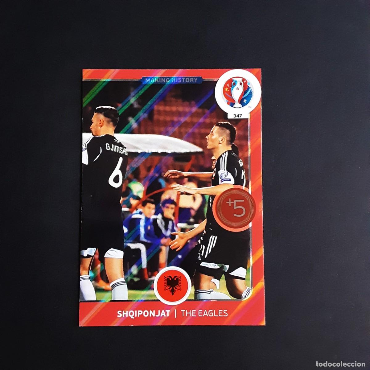 Football Stickers: CARD FUTBOL ADRENALYN UEFA 2016 FRANCIA PANINI 347.MAKING HISTORY-ALBANIA