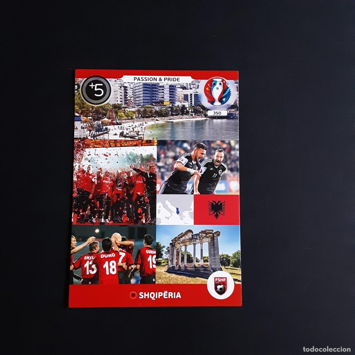 Cromos de f&uacute;tbol: CARD FUTBOL ADRENALYN UEFA 2016 FRANCIA PANINI 350.PASSION & PRIDE-ALBANIA