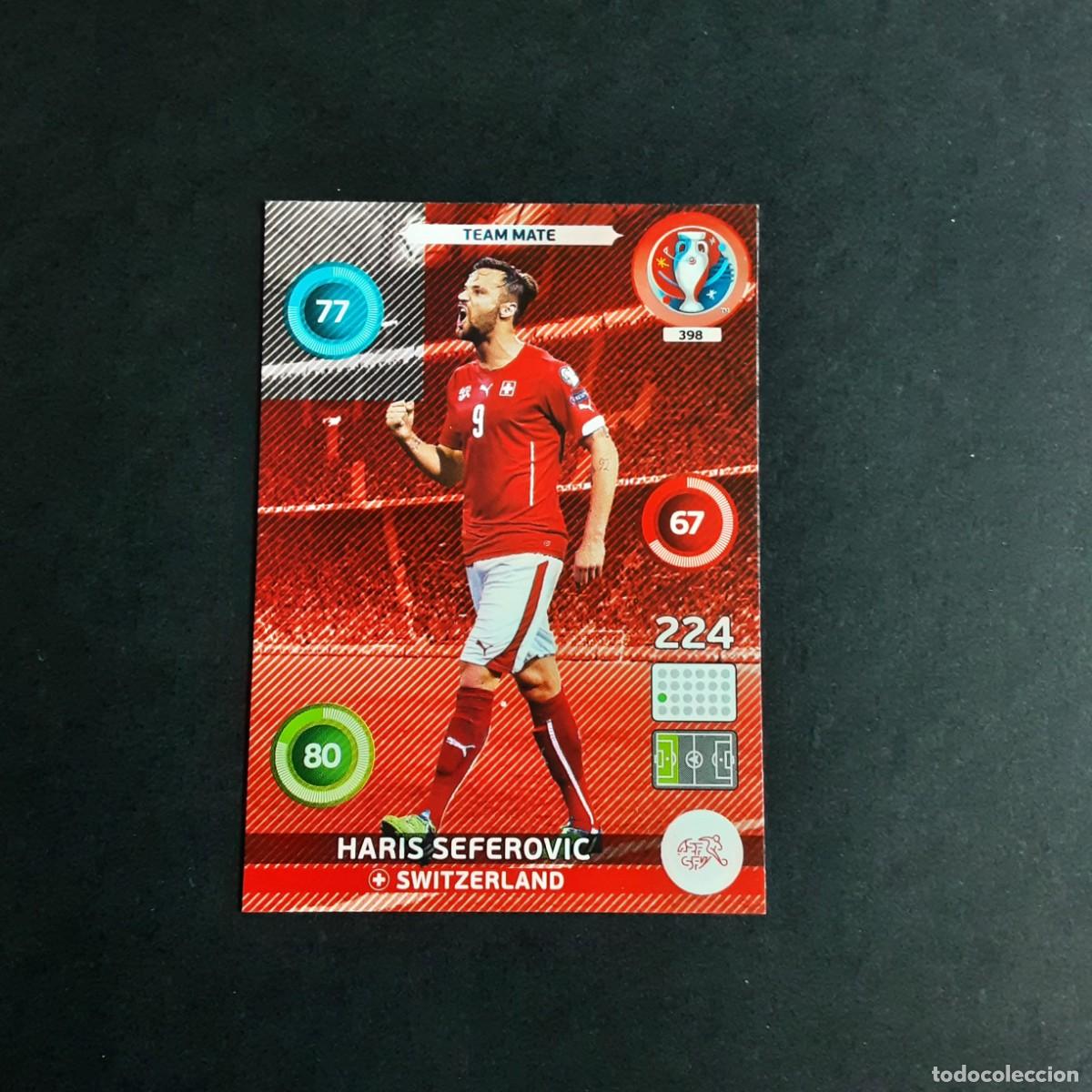 Cromos de f&uacute;tbol: CARD FUTBOL ADRENALYN UEFA 2016 FRANCIA PANINI 398.SEFEROVIC-TEAM MATE-SUIZA