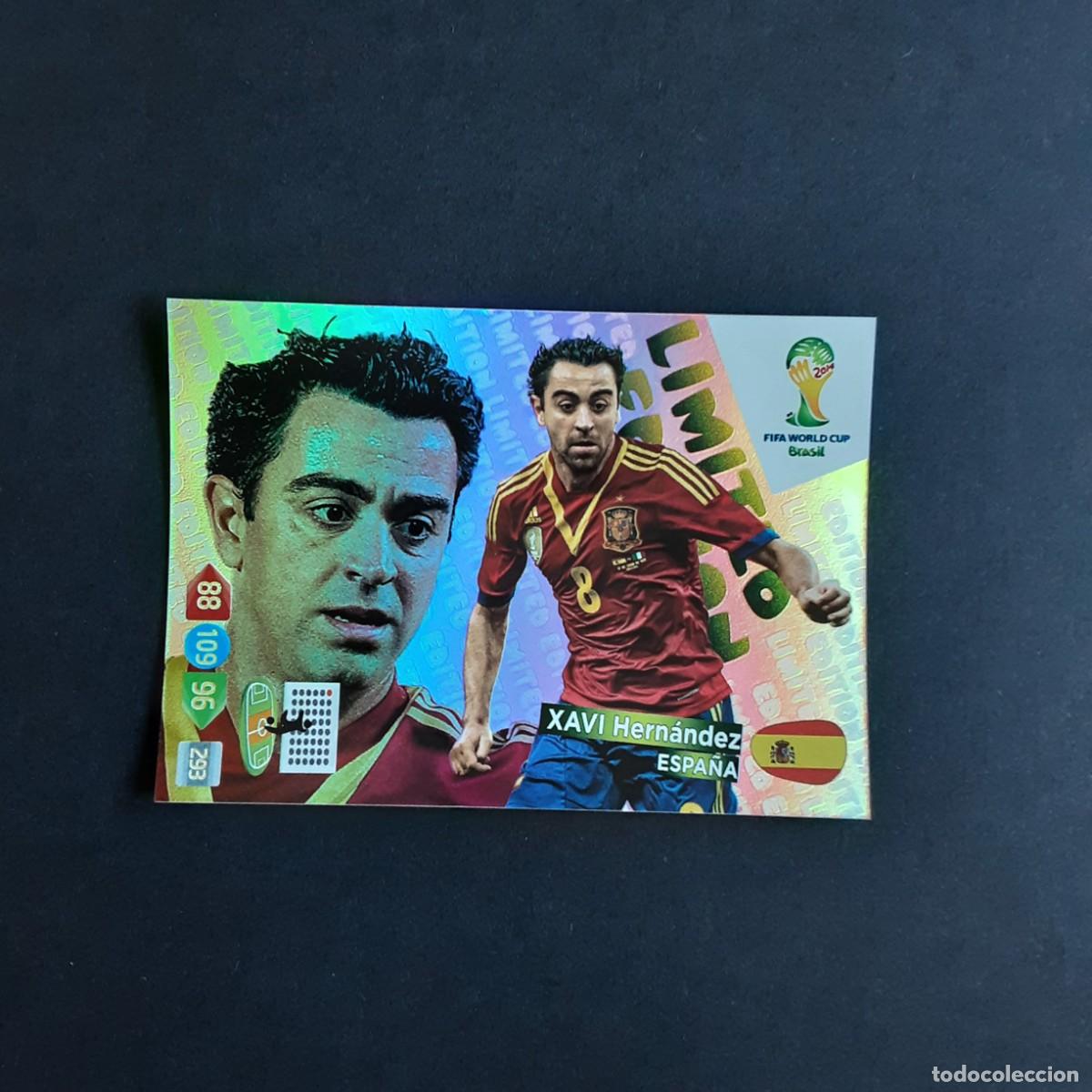 Cromos de F&uacute;tbol: CARD FUTBOL ADRENALYN FIFA WORLD CUP BRAZIL 2014 PANINI LIMITED EDITION XAVI-ESPA&Ntilde;A