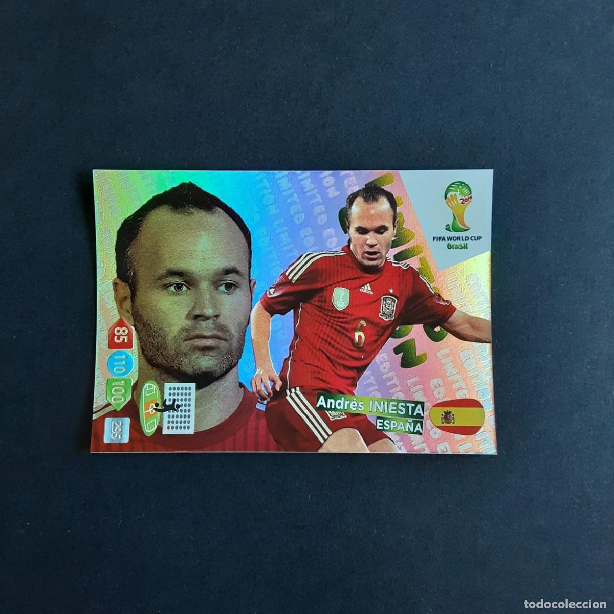 Cromos de F&uacute;tbol: CARD FUTBOL ADRENALYN FIFA WORLD CUP BRAZIL 2014 PANINI LIMITED EDITION INIESTA-ESPA&Ntilde;A