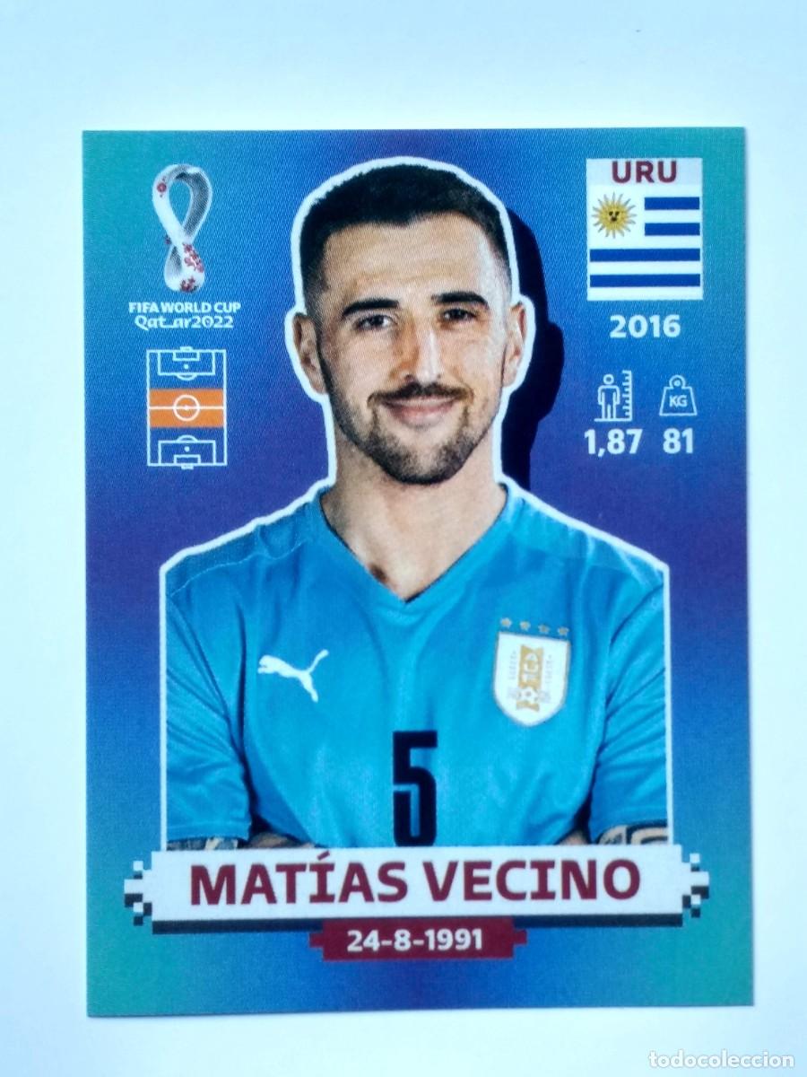 Cromos de f&uacute;tbol: CROMO STICKER PANINI COPA MUNDIAL DE FUTBOL QATAR 22 2022 VECINO URU16 URU 16 URUGUAY