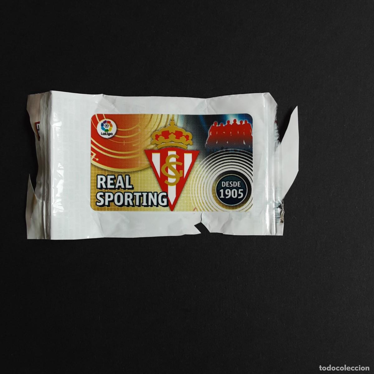 Cromos de f&uacute;tbol: CROMO CHICLE LIGA 2016-2017 PANINI EDICIONES ESTE - LIGA 16-17-ESCUDO-SPORTING DE GIJON