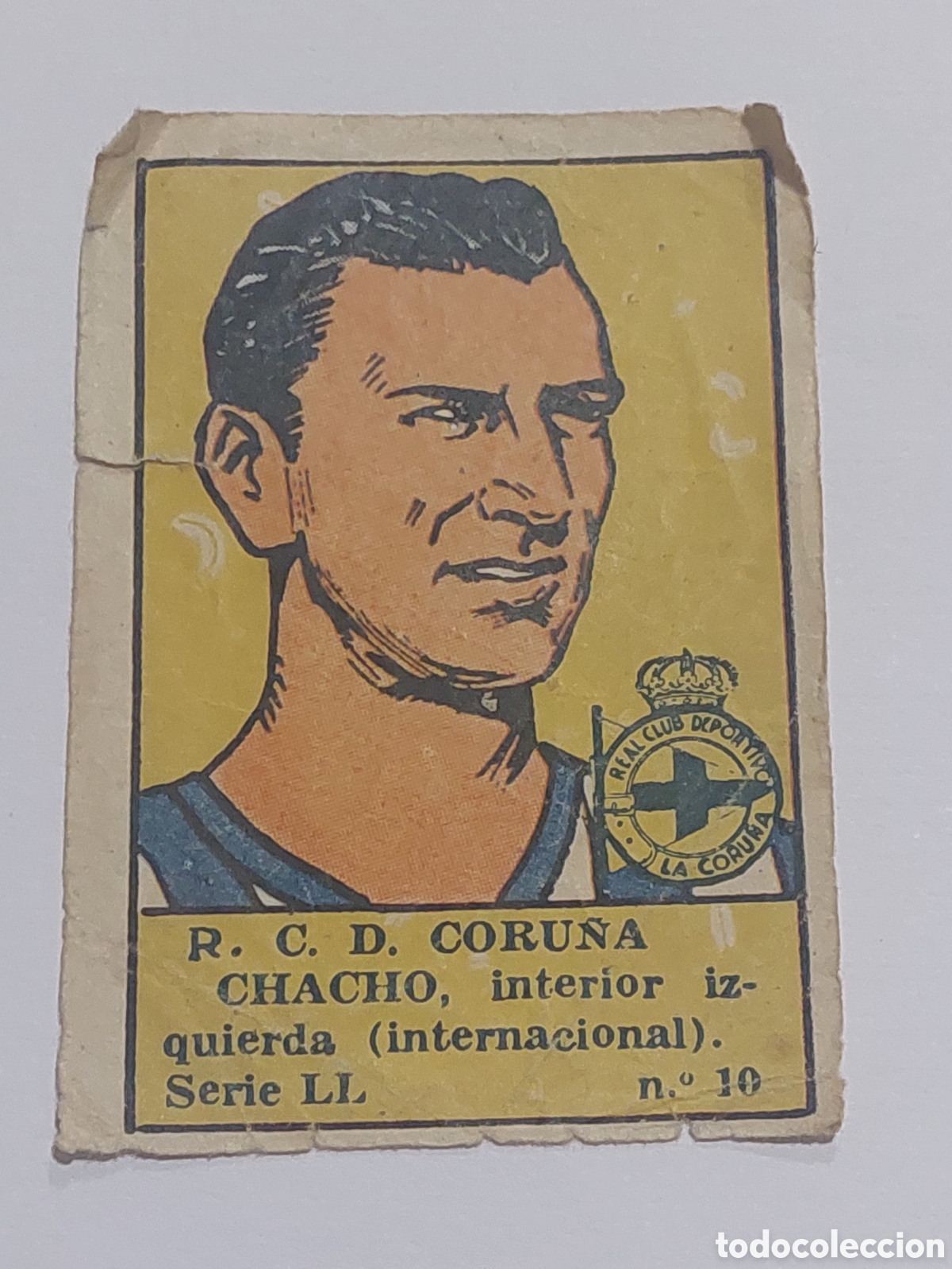 Cromos de f&uacute;tbol: Cromo C.D. CORU&Ntilde;A CHACHO . Serie LL . N&uacute;mero 10 - Foto 1