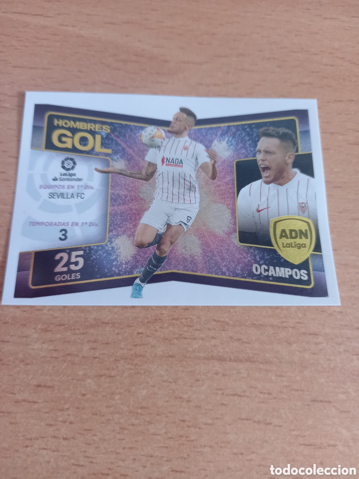 Fu&szlig;ball-Sticker: Hombres gol Ocampos Sevilla liga 2022 2023 22 23 ediciones este