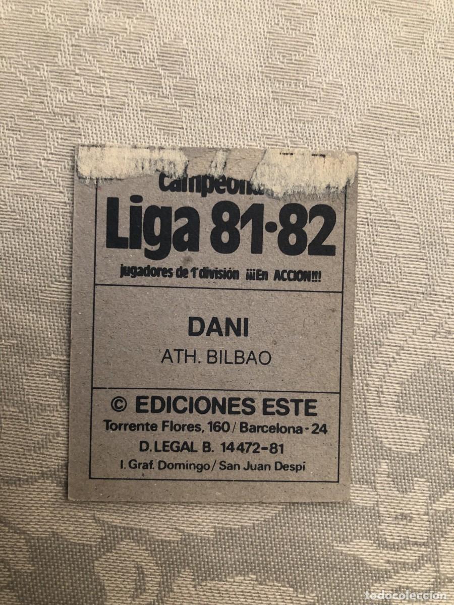 Cromos de f&uacute;tbol: DANI ATHLETIC DE BILBAO ESTE 81 82 1981 1982 - Foto 2
