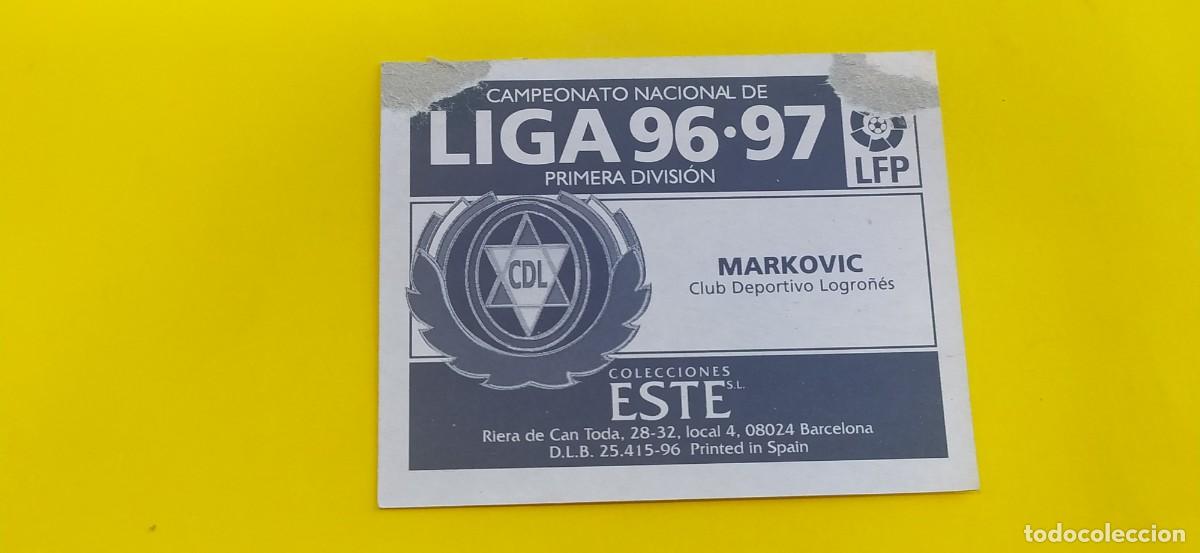 Cromos de f&uacute;tbol: MARKOVIC LOGRO&Ntilde;ES ESTE 96 97 1996 1997 - Foto 2