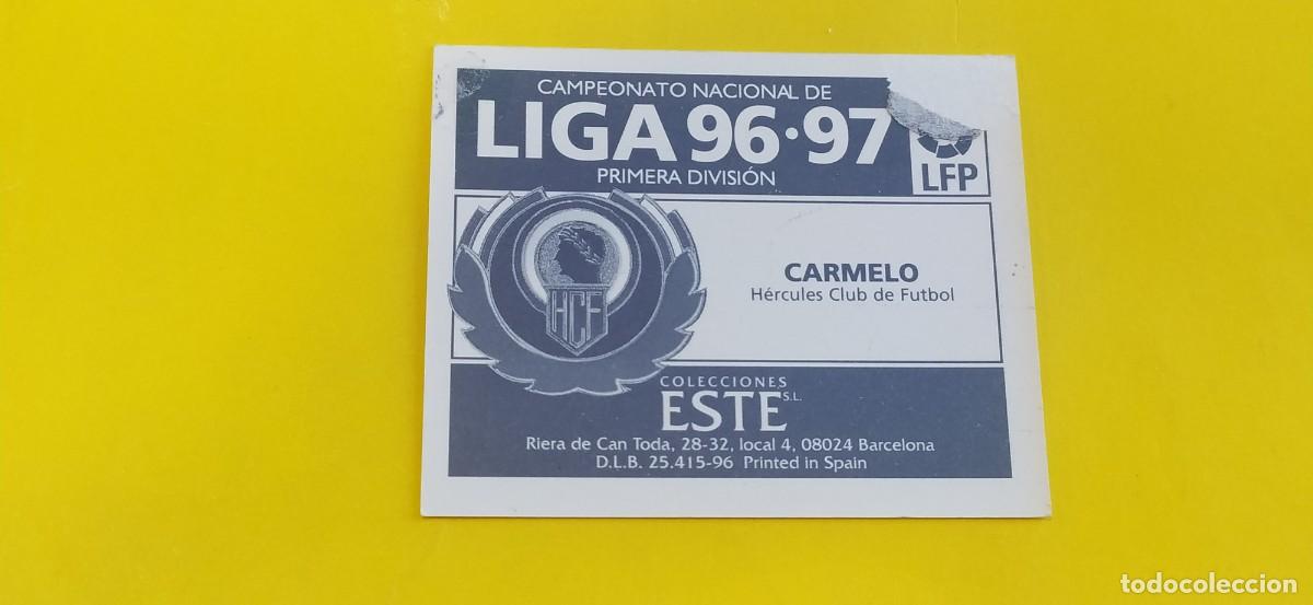 Cromos de f&uacute;tbol: CARMELO HERCULES ESTE 96 97 1996 1997 - Foto 2