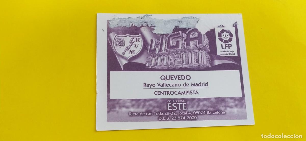Cromos de f&uacute;tbol: QUEVEDO RAYO VALLECANO ESTE 00 01 2000 2001 - Foto 2