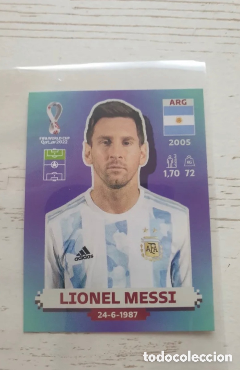 Cromos de F&uacute;tbol: Cromo Messi nuevo sin pegar reci&eacute;n sacado del sobre