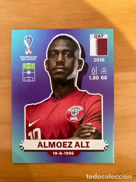 Figurine di Calcio: ALMOEZ ALI QATAR N&ordm; 19 QATAR 2022 WORLD CUP PANINI STICKER