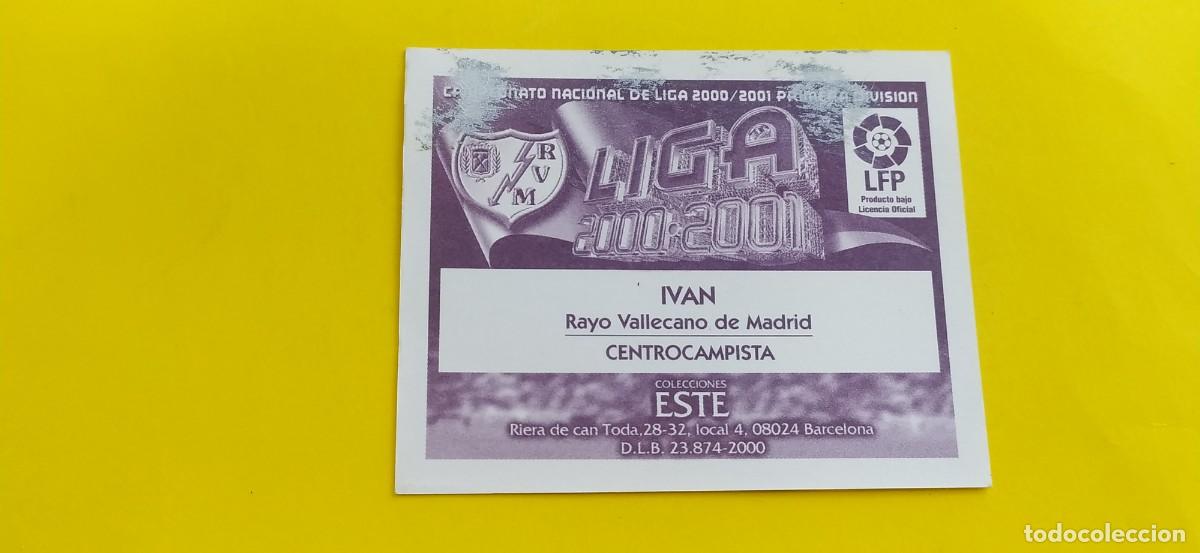 Cromos de f&uacute;tbol: IVAN RAYO VALLECANO ESTE 00 01 2000 2001 - Foto 2