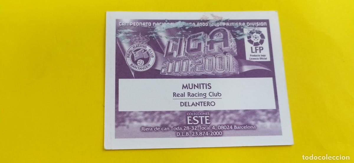 Cromos de f&uacute;tbol: MUNITIS RACING SANTANDER ESTE 00 01 2000 2001 - Foto 2