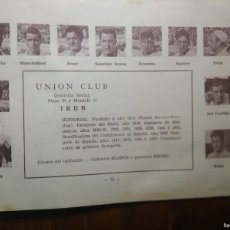 Cromos de Fútbol: ( REAL ) UNION CLUB DE IRUN - TEMPORADA 34/35 1934/35 - HOJA DE LA GUÍA FUTBOLISTICA. Lote 384969349