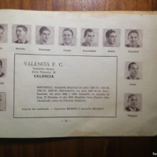 Cromos de Fútbol: VALENCIA F.C. - TEMPORADA 34/35 1934/35 - HOJA DE LA GUÍA FUTBOLISTICA. Lote 384969574