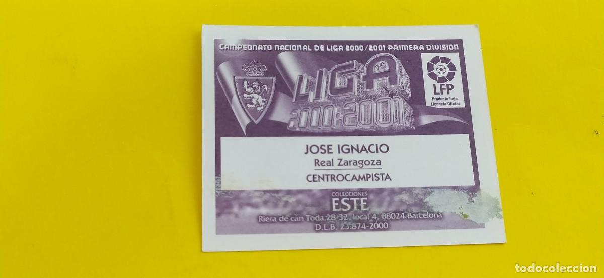 Cromos de f&uacute;tbol: JOSE IGNACIO ZARAGOZA ESTE 00 01 2000 2001 - Foto 2