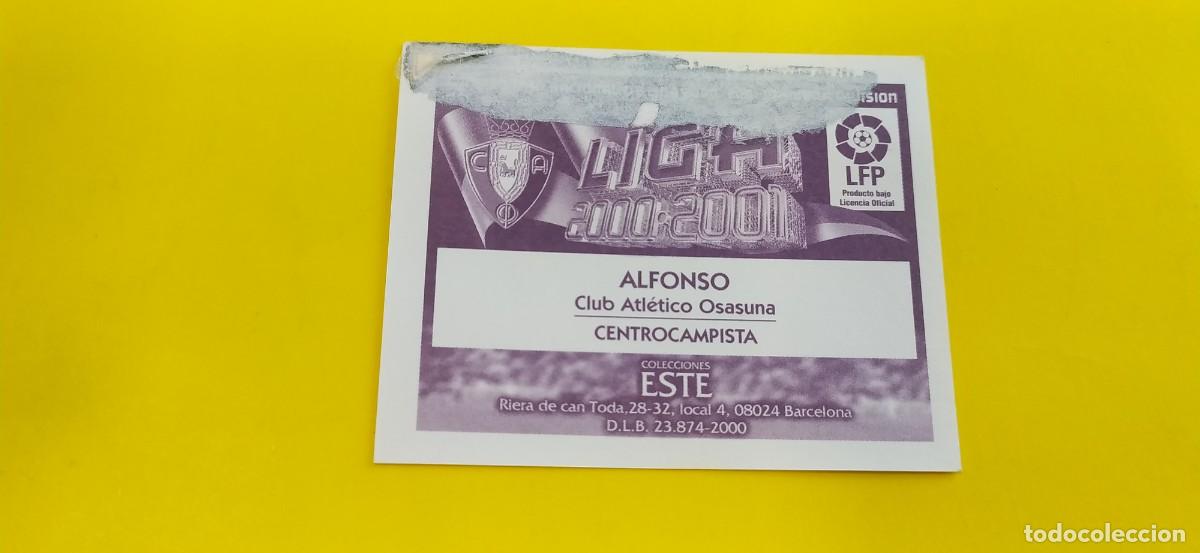 Cromos de f&uacute;tbol: ALFONSO OSASUNA ESTE 00 01 2000 2001 - Foto 2