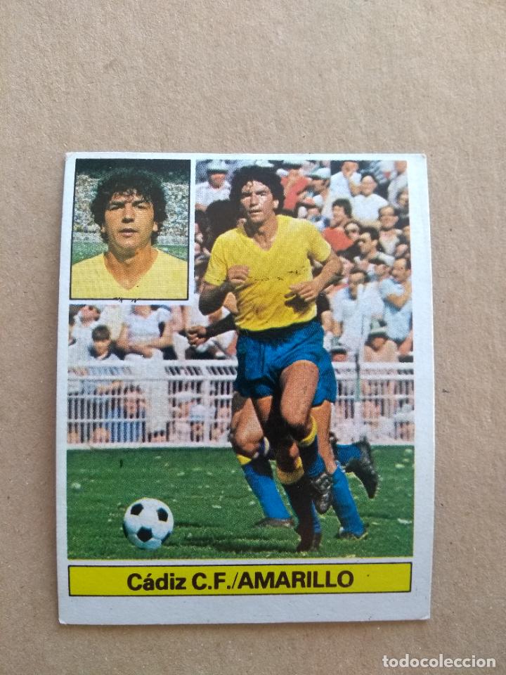 Cromos de f&uacute;tbol: ESTE 81 82 1981 1982 AMARILLO CADIZ NUNCA PEGADO - Foto 1