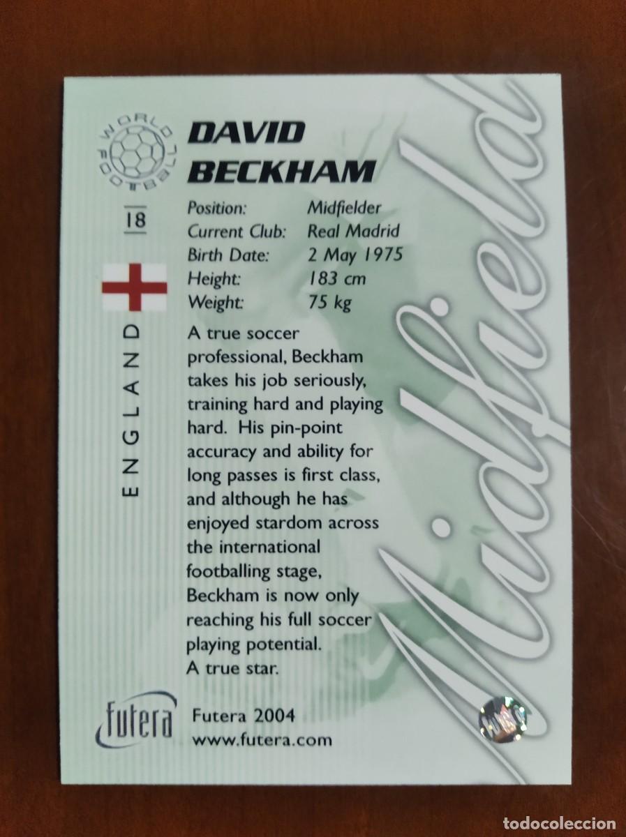 Cromos de f&uacute;tbol: Futera 2004,Inglaterra,David Beckham. - Foto 2