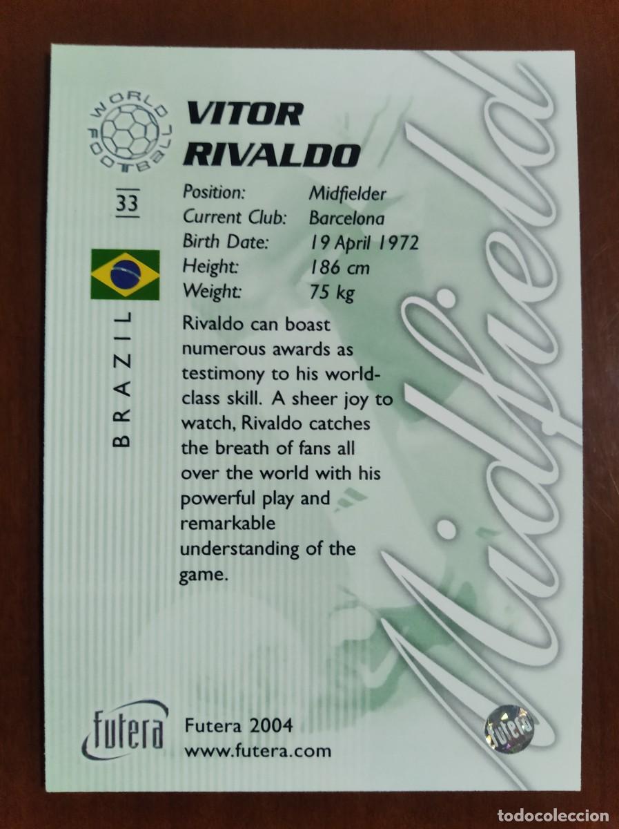 Cromos de f&uacute;tbol: Futera 2004,Brasil,Rivaldo. - Foto 2