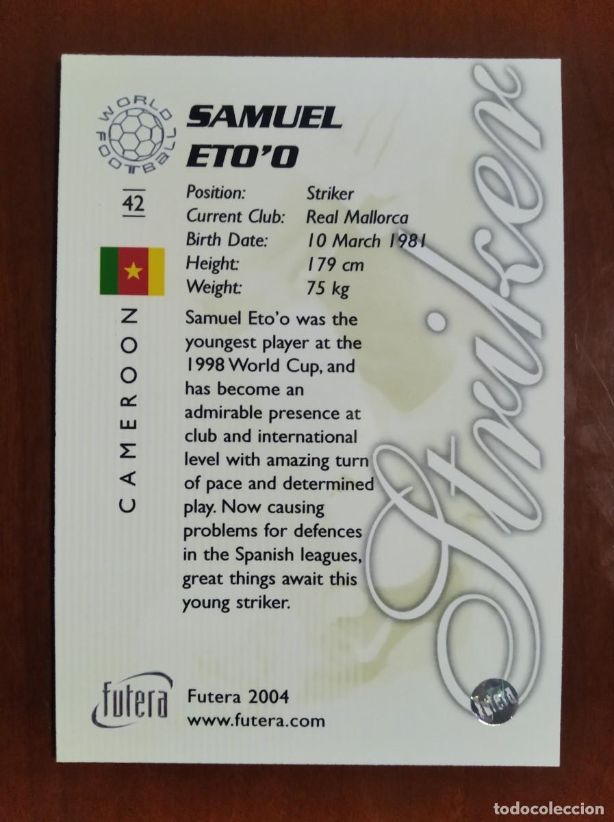 Cromos de f&uacute;tbol: Futera 2004,Cameroon,Samuel Etoo. - Foto 2