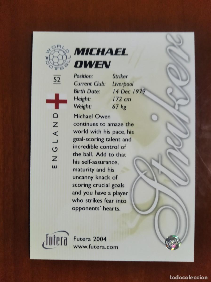 Cromos de f&uacute;tbol: Futera 2004,Inglaterra,Michael Owen. - Foto 2