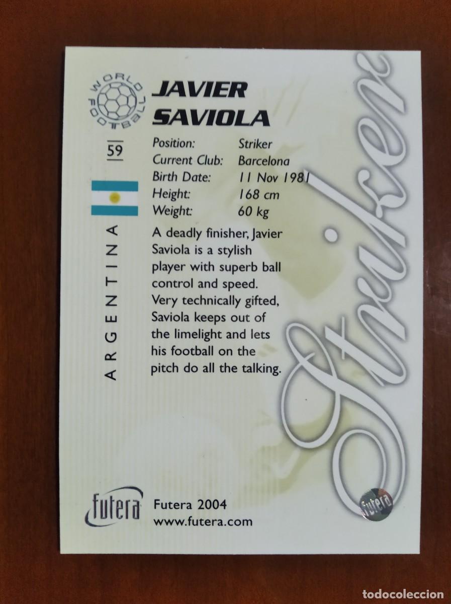 Cromos de f&uacute;tbol: Futera 2004,Argentina,Javier Saviola. - Foto 2
