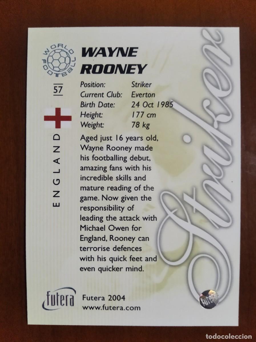 Cromos de f&uacute;tbol: Futera 2004,Inglaterra,Wayne Rooney. - Foto 2