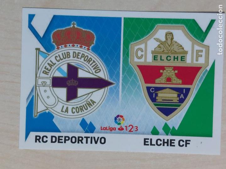 Cromos de F&uacute;tbol: 3 CROMO ESCUDO - ESTE 2019 20 - 19 20 - CROMO SIN PEGAR - DEPORTIVO ELCHE