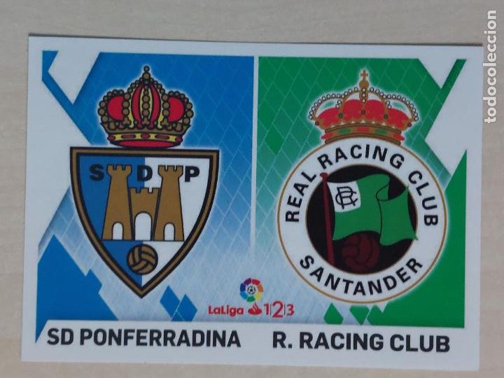 Cromos de F&uacute;tbol: 9 CROMO ESCUDO - ESTE 2019 20 - 19 20 - CROMO SIN PEGAR - PONFERRADINA RACING SANTANDER