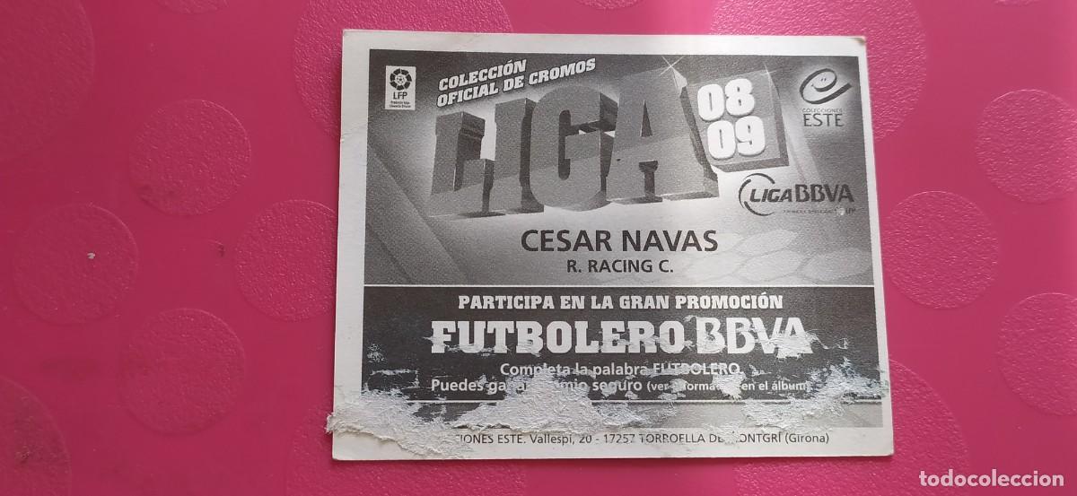 Cromos de f&uacute;tbol: CESAR NAVAS RACING SANTANDER ESTE 08 09 2008 2009 - Foto 2