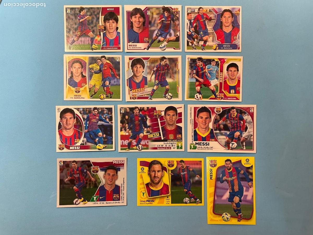 Cromos de f&uacute;tbol: Lote 12 cromos Messi ediciones Este - Foto 1