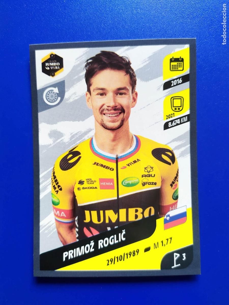 Cromos de F&uacute;tbol: PRIMOZ ROGLIC 210 JUMBO TOUR DE FRANCIA 2022 LE TOUR DE FRANCE 22 STICKER CARD NUEVO SIN PEGAR NUNCA
