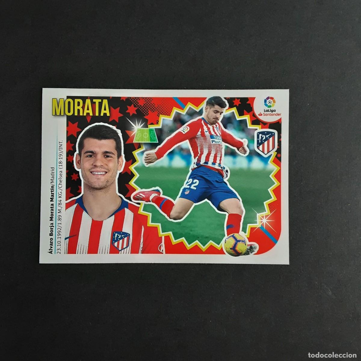 Fu&szlig;ball-Sticker: MERCADO DE INVIERNO + ACTUALIZACION EDICIONES ESTE 2018 2019 18 19 N&ordm;4 MORATA-AT.MADRID
