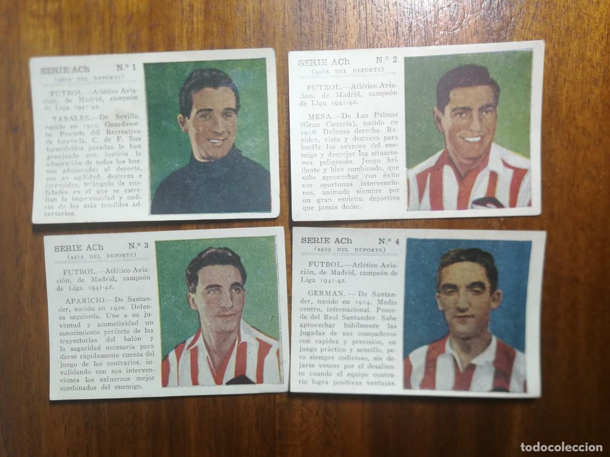 Football Stickers: 8 cromos Atl&eacute;tico Aviaci&oacute;n de Madrid - Cromo Estudiantil Serie AD Deportes - Sin pegar y completos